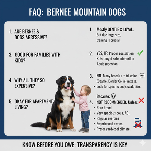 Câu hỏi thường gặp về chó Núi Bernese và khả năng nuôi trong gia đình