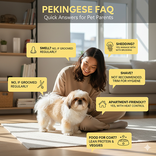 FAQ hỏi đáp nhanh về cách nuôi chó Bắc Kinh trong căn hộ và chăm sóc hằng ngày