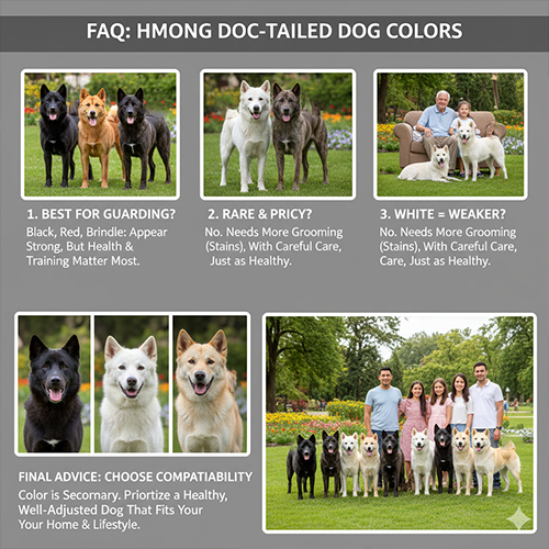 FAQ giải đáp các câu hỏi thường gặp về màu lông chó Mông Cộc khi chọn nuôi