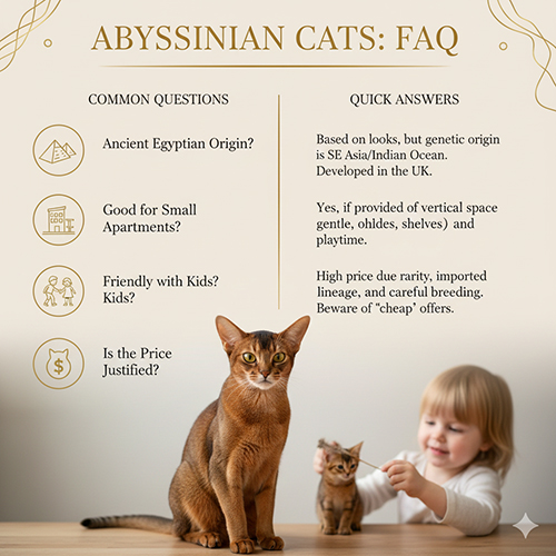 Câu hỏi thường gặp về mèo Abyssinian với giải đáp nhanh cho người mới nuôi