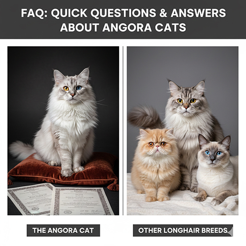 FAQ hỏi đáp nhanh về mèo Angora và các giống mèo lông dài