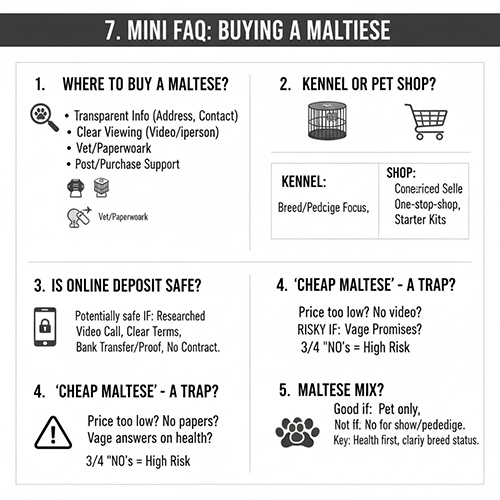 FAQ mua bán chó Maltese cho người mới nuôi tại Việt Nam