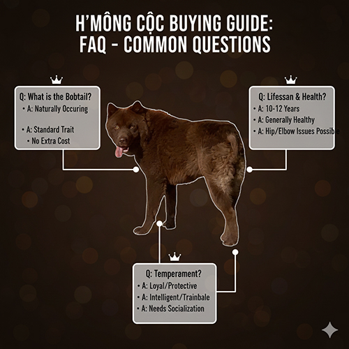 Infographic FAQ các câu hỏi thường gặp khi mua bán chó Mông Cộc