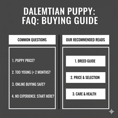 FAQ mua chó Đốm con với các câu hỏi phổ biến về giá, độ tuổi, mua online và kinh nghiệm nuôi