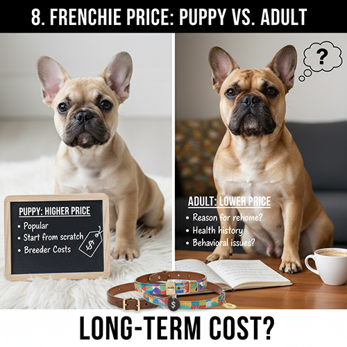 So sánh giá Bull Pháp con và Bull Pháp trưởng thành dựa trên độ tuổi và chi phí nuôi