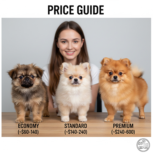 So sánh giá chó Bắc Kinh lai Phốc Sóc theo nhóm phổ thông, đẹp và cao cấp