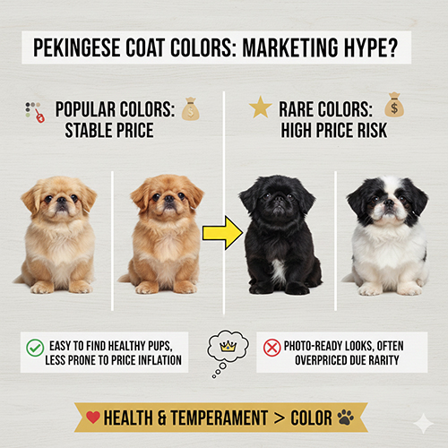 Giá chó Bắc Kinh theo màu lông và các màu dễ bị thổi giá