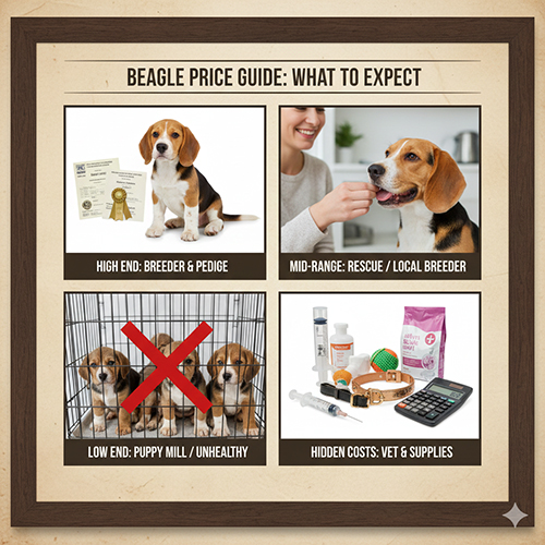 Giá chó Beagle – khung giá phổ biến theo nguồn gốc và chất lượng