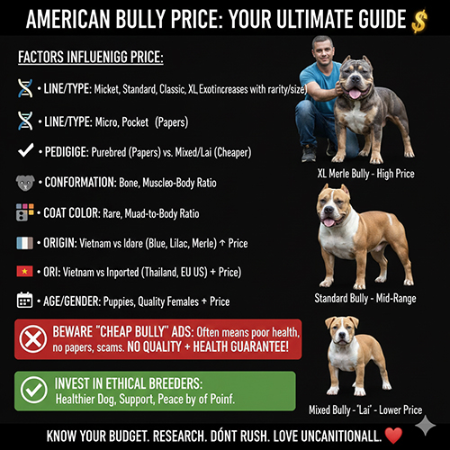 Giá chó Bully – những yếu tố quyết định và mức giá tham khảo