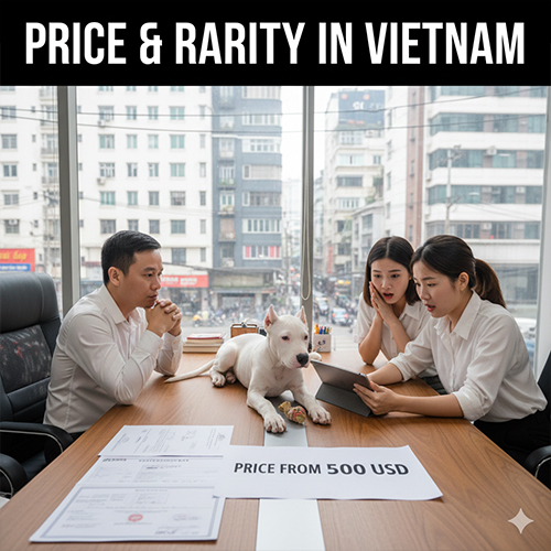 Chó Dogo Argentino được định giá cao khi mua bán tại Việt Nam do độ hiếm và nguồn nhập