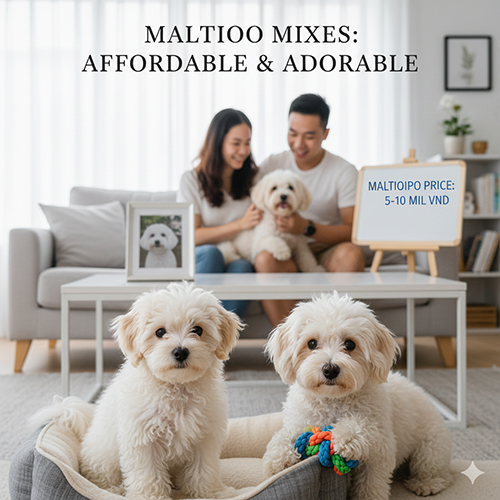 Giá chó Maltese lai Maltipoo 2025: lựa chọn mềm túi tiền, dễ thương và hợp nuôi gia đình