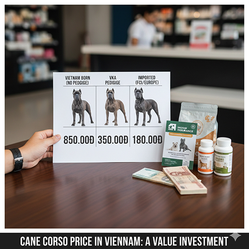 Bảng giá chó Ngao Ý Cane Corso tại Việt Nam theo từng phân khúc nguồn gốc