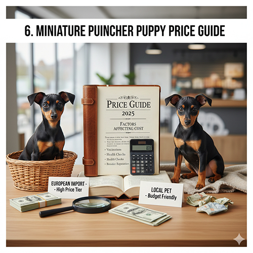 Giá chó Phốc hươu Minpin con theo từng phân khúc và nguồn gốc