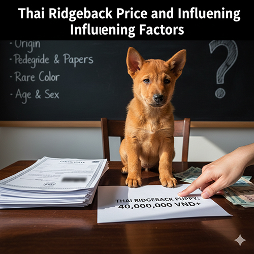 Giá chó Xoáy Thái con và các yếu tố ảnh hưởng như giấy tờ, màu lông, nguồn gốc