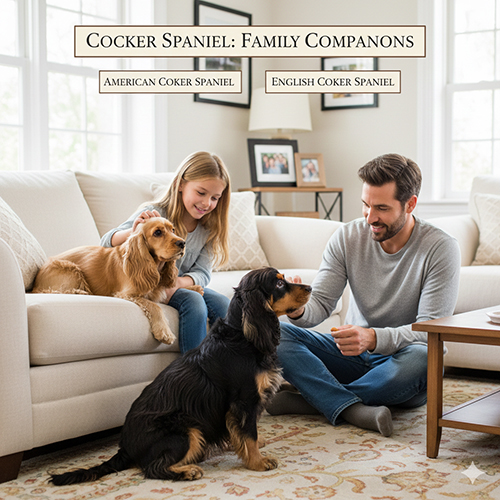 Giống chó Cocker Spaniel Anh và Mỹ sống trong gia đình, thân thiện và quấn chủ