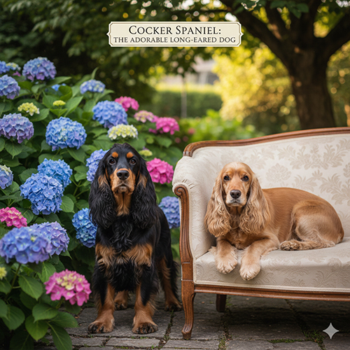 Giống chó Cocker Spaniel với đôi tai dài đặc trưng, ngoại hình đáng yêu và thân thiện