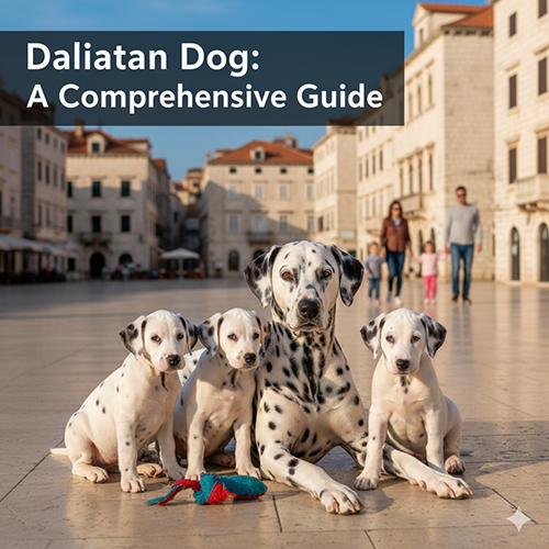 Giống chó Đốm Dalmatian trắng đen đặc trưng, chó mẹ và chó con