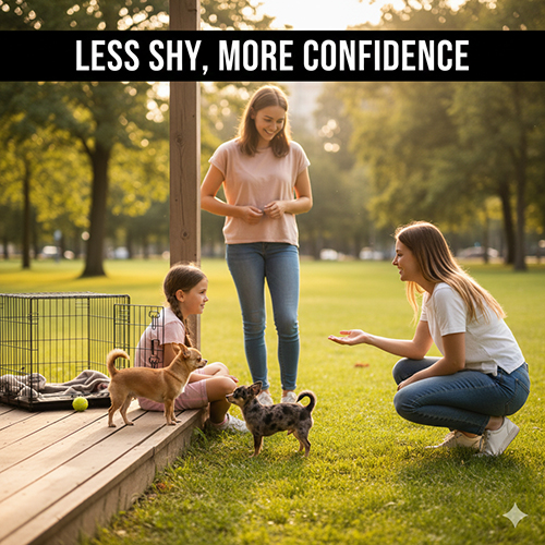 Giúp chó Chihuahua bớt nhát người thông qua socialization đúng cách