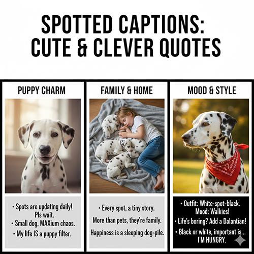 Hình ảnh chó Đốm Dalmatian kèm các caption dễ thương và hài hước