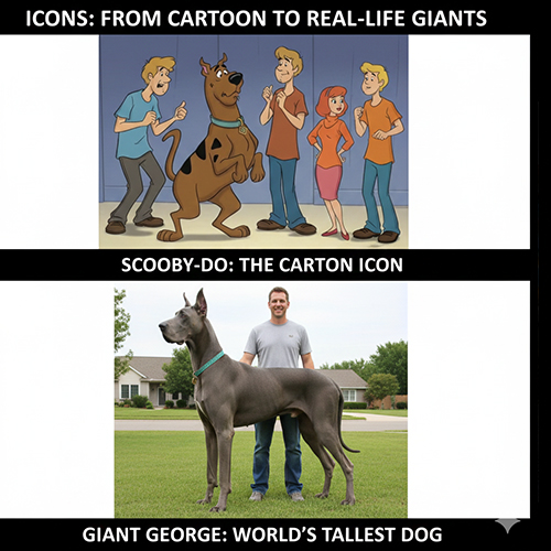 Hình ảnh Scooby-Doo và chó Great Dane ngoài đời thật, giống chó khổng lồ hiền lành