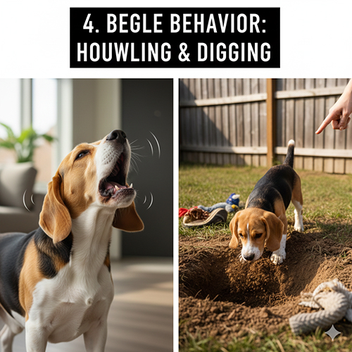 Hành vi chó Beagle như tru hú đào bới phá phách và bản năng săn mùi đặc trưng