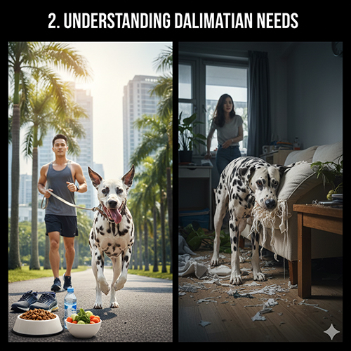 Hiểu nhu cầu cơ bản của chó Đốm Dalmatian về năng lượng, vận động và môi trường sống