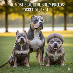 Hình ảnh chó Bully đẹp nhất gồm Bully Pocket, Bully XL và Bully Exotic với ngoại hình cơ bắp, đầu to, dáng chắc khỏe