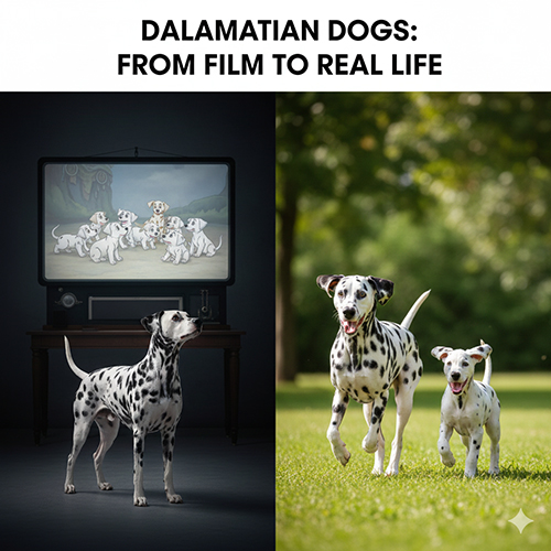 Hình ảnh những chú chó Đốm ngoài đời thực so sánh với chó Đốm trong phim 101 chú chó Đốm