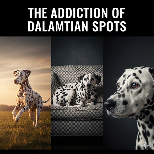 Hình con chó Đốm với họa tiết chấm bi đen trắng đặc trưng nhìn rất bắt mắt