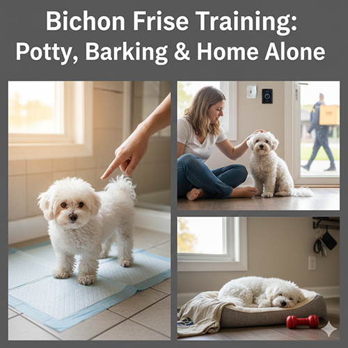 Huấn luyện chó Bichon Frise đi vệ sinh đúng chỗ, giảm sủa và quen ở nhà một mình