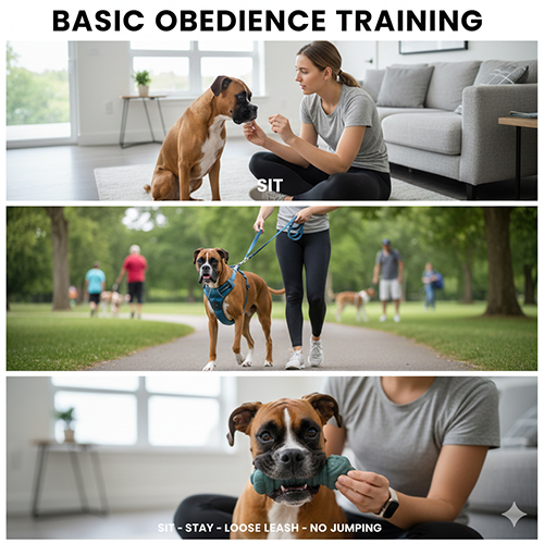 Huấn luyện chó Boxer cơ bản với các lệnh nghe lời hằng ngày