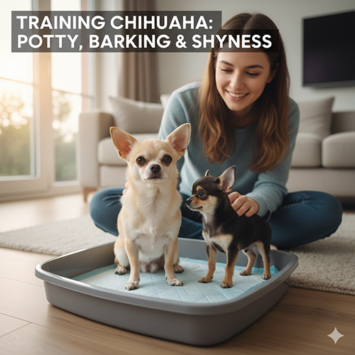 Huấn luyện chó Chihuahua đi vệ sinh đúng chỗ trong nhà cùng chủ