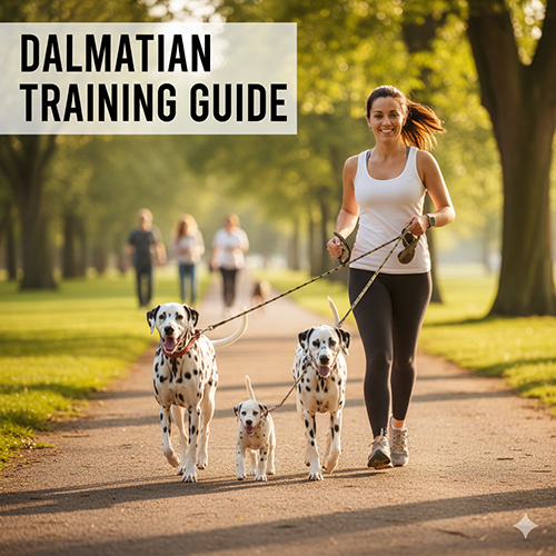 Huấn luyện chó Đốm Dalmatian đi dạo ngoài trời đúng cách, rèn kỷ luật và vận động
