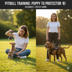 Huấn luyện chó Pitbull từ chó con đến khả năng bảo vệ chủ an toàn ngoài trời