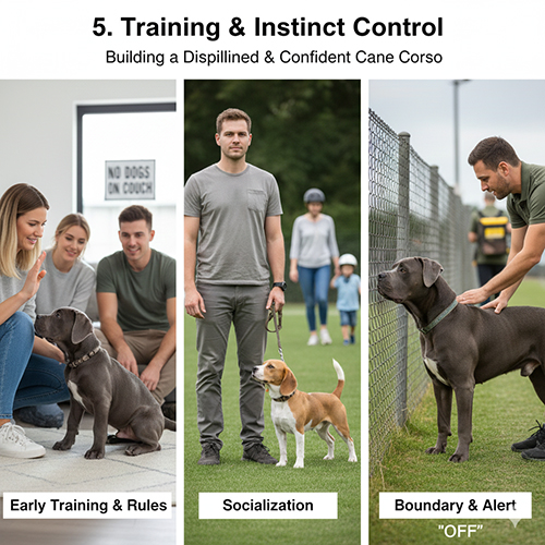 huấn luyện và kiểm soát bản năng bảo vệ của chó ngao ý cane corso