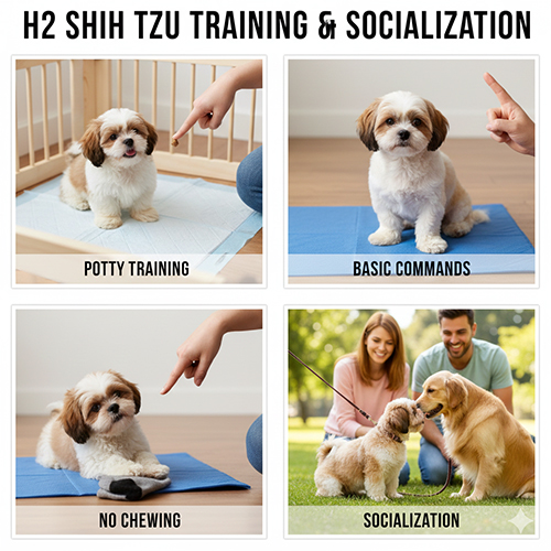 Huấn luyện và xã hội hóa cho chó Shih Tzu từ nhỏ tại nhà