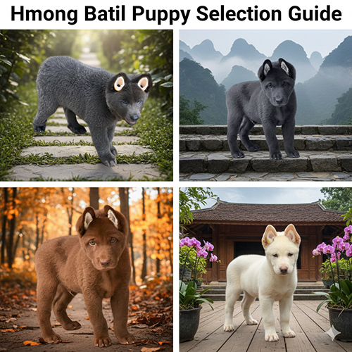 Hình ảnh chó Mông Cộc con nhiều màu lông dùng trong hướng dẫn chọn mua puppy