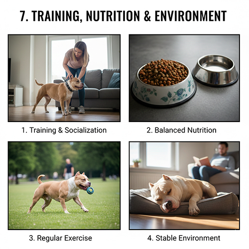 Huấn luyện chó Bully kết hợp dinh dưỡng, vận động và môi trường sống ổn định