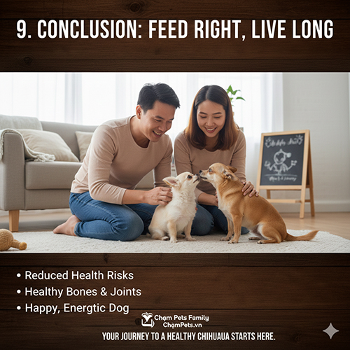 Kết luận về chế độ ăn đúng cho Chihuahua giúp giảm bệnh, xương khớp khỏe và luôn năng động