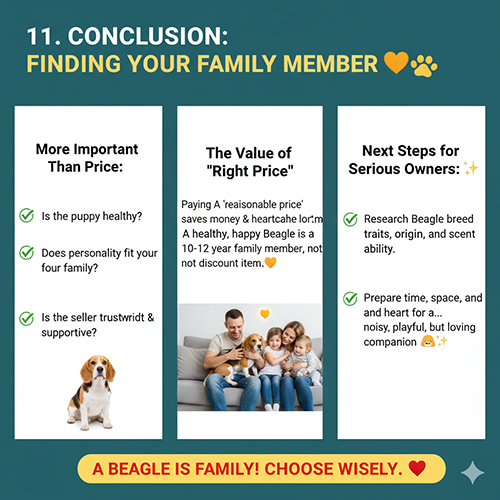 Kết luận về việc chọn mua chó Beagle đúng giá trị và phù hợp gia đình