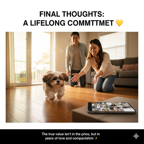 Kết luận mua bán chó Shih Tzu: quyết định dài hạn, không phải săn sale