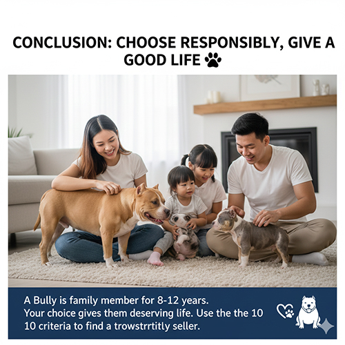Gia đình chơi đùa với chó Bully con và trưởng thành, nhấn mạnh thông điệp chọn nơi mua có trách nhiệm