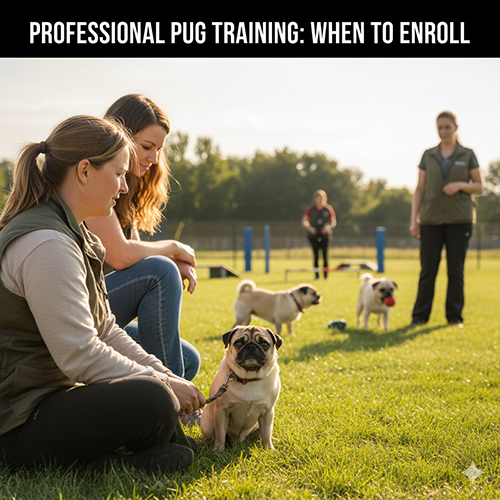 Chó Pug tham gia lớp huấn luyện chuyên nghiệp cùng huấn luyện viên