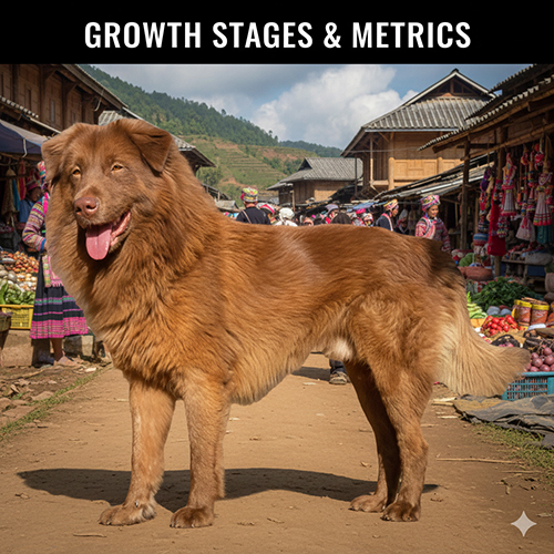 Chó Bắc Hà trưởng thành với thân hình săn chắc trong giai đoạn phát triển hoàn thiện