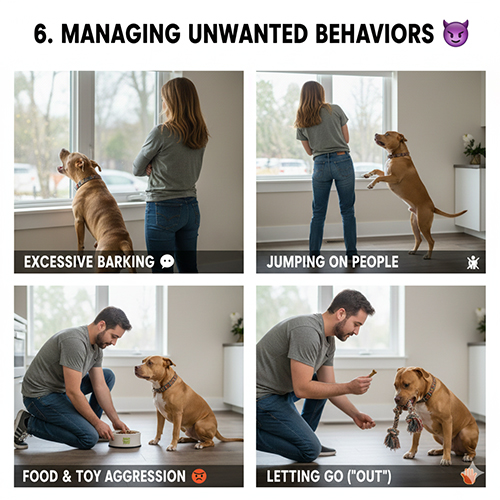 Kiểm soát hành vi không mong muốn ở chó Pitbull như sủa nhiều, nhảy lên người và tranh đồ