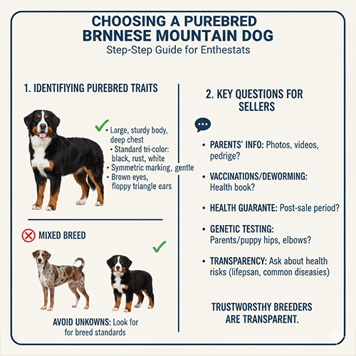 Kinh nghiệm chọn mua chó Núi Bernese thuần chủng và tránh chó lai