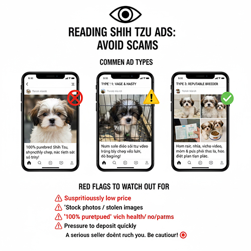 Kinh nghiệm đọc tin rao bán chó Shih Tzu và nhận diện dấu hiệu lừa đảo