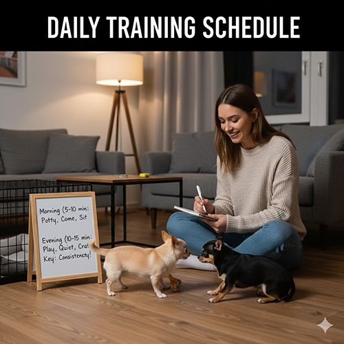 Lịch huấn luyện hàng ngày cho chó Chihuahua phù hợp người bận rộn