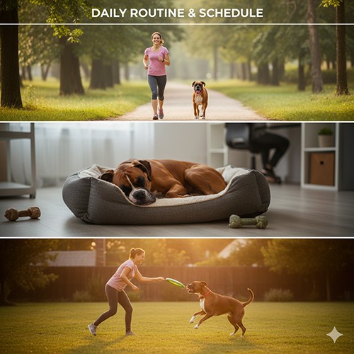 Lịch sinh hoạt một ngày của chó Boxer trưởng thành