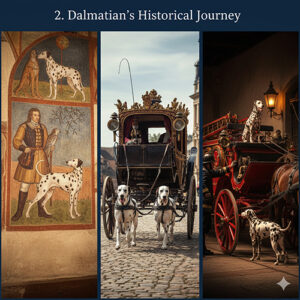 Lịch sử chó Đốm Dalmatian gắn liền với xe ngựa và xe cứu hỏa